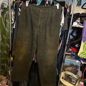 Vintage Woolrich Dark Green 1956 Dark Loden Corduroy Pants